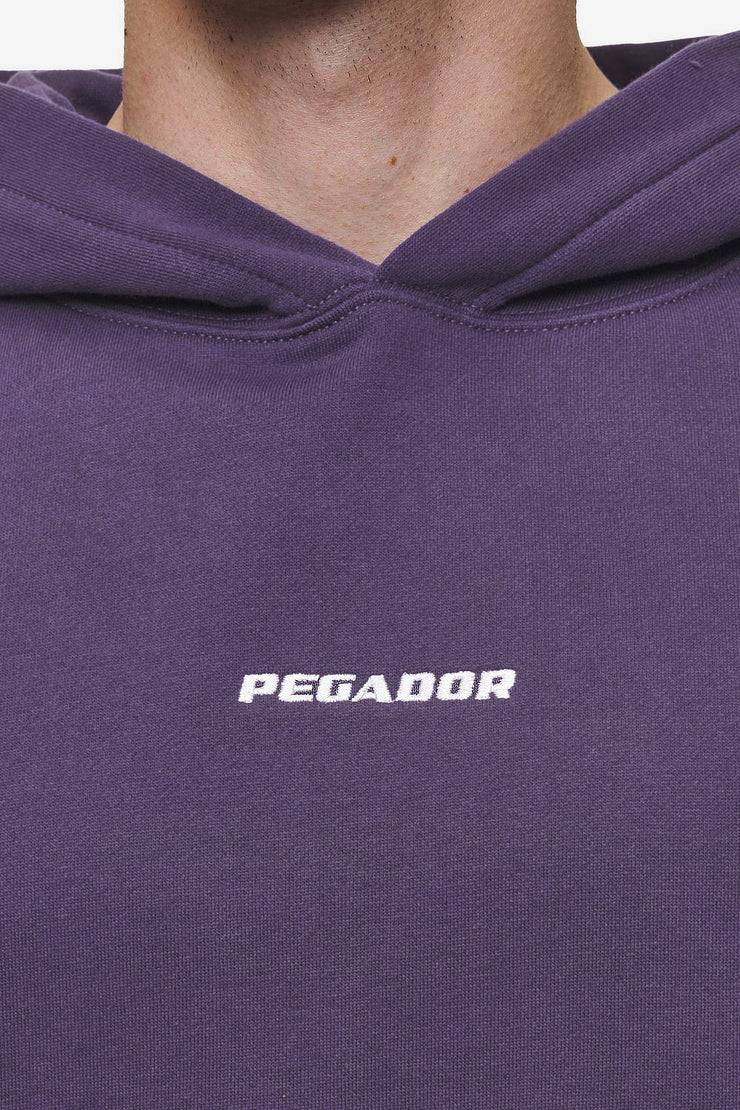 Pegador Logo Boxy Hoodie Washed Deep Purple Tiefpreis