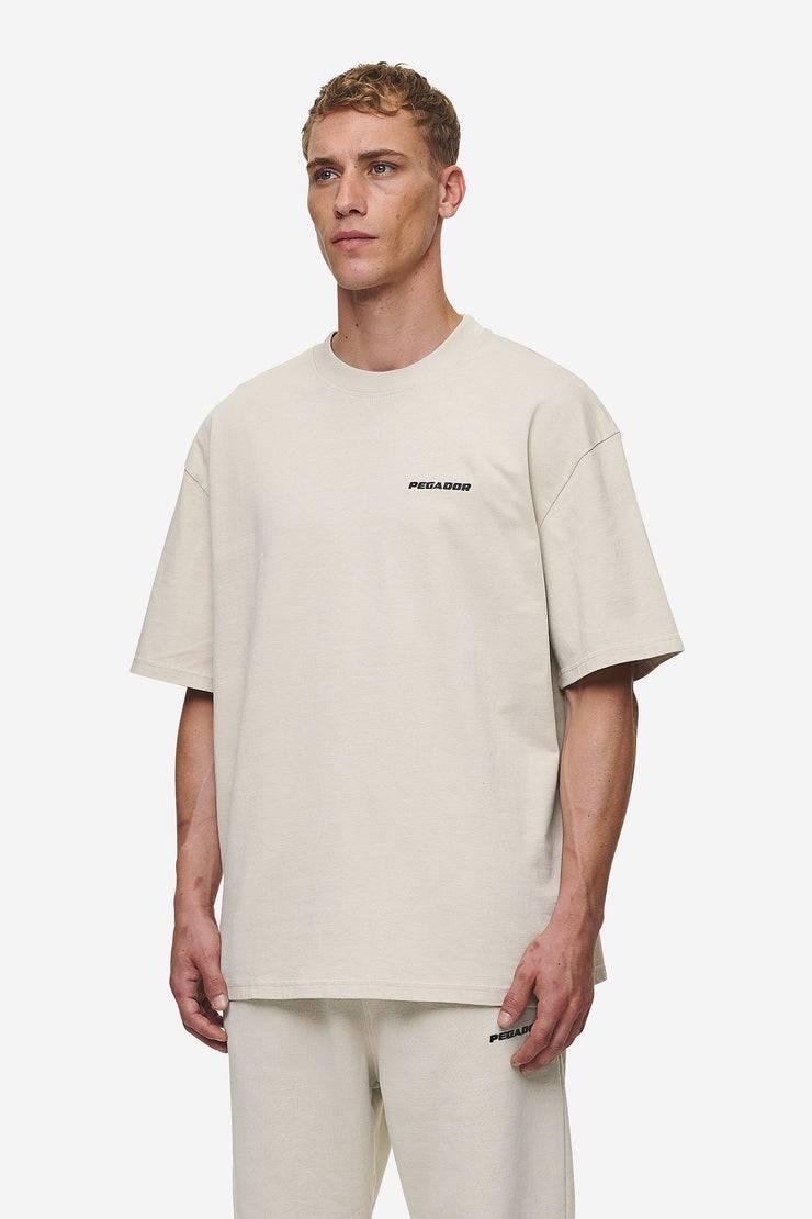 Pegador Logo Oversized Tee Washed Light Beige Letzte 2 Tage