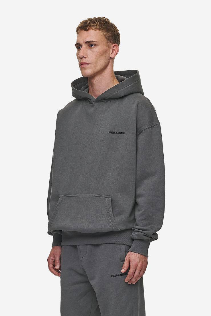 Pegador Logo Oversized Hoodie Washed Anthracite Zeitbegrenzte Promotion