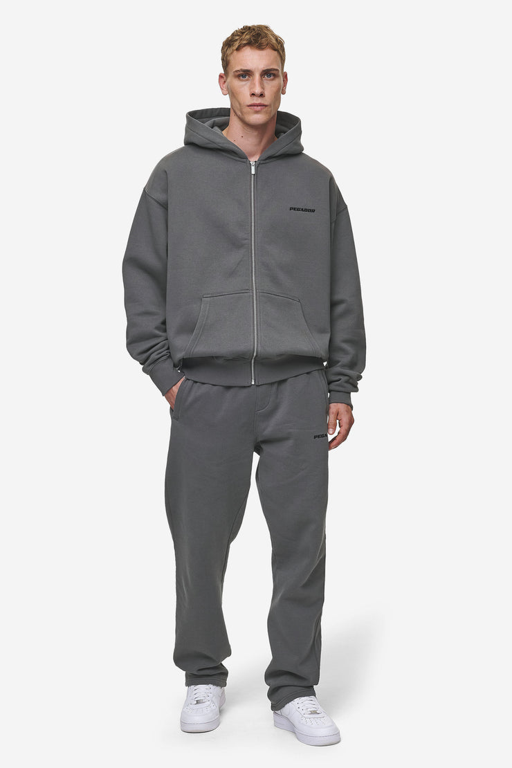 Pegador Logo Oversized Sweat Jacket Washed Anthracite Bis zu 50% Rabatt