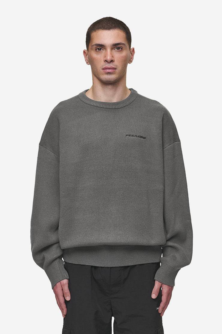 Pegador Logo Oversized Knit Sweater Anthracite Bis zu 65% Rabatt
