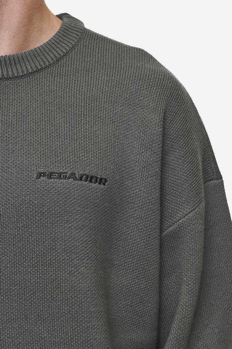 Pegador Logo Oversized Knit Sweater Anthracite Bis zu 65% Rabatt