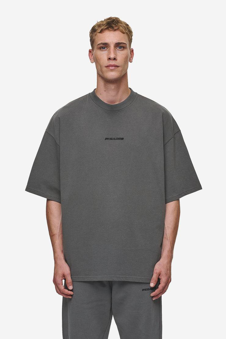 Pegador Logo Boxy Tee Washed Anthracite Sonderangebot der Fabrik