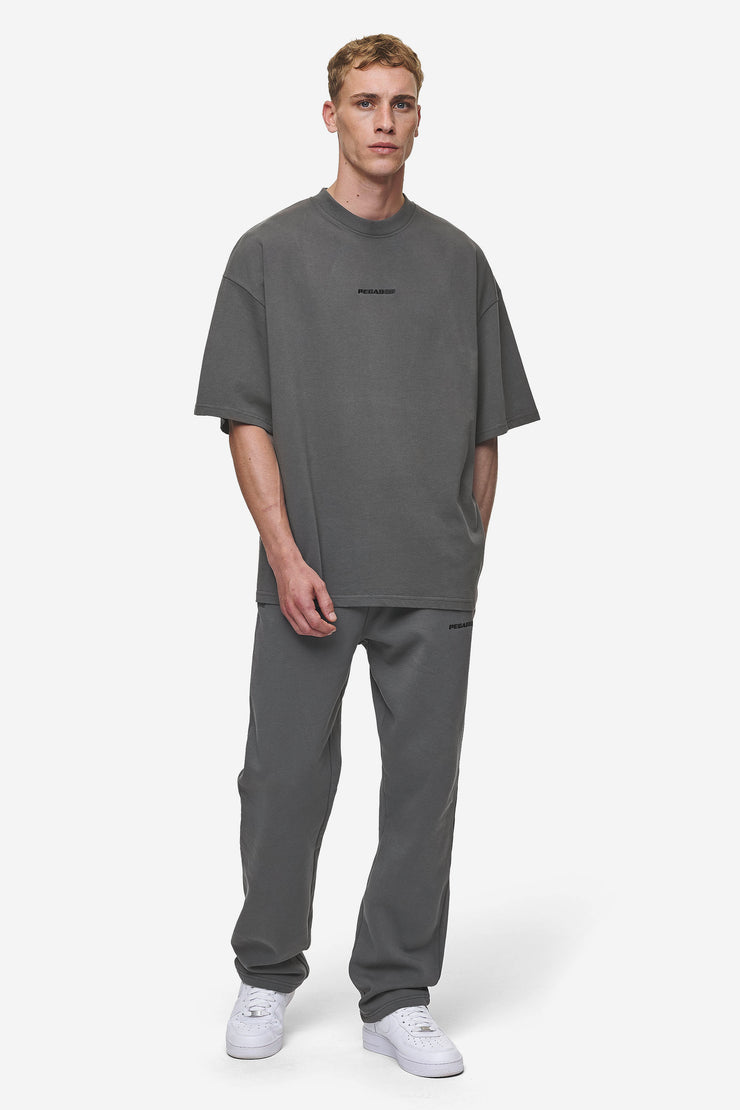Pegador Logo Boxy Tee Washed Anthracite Sonderangebot der Fabrik