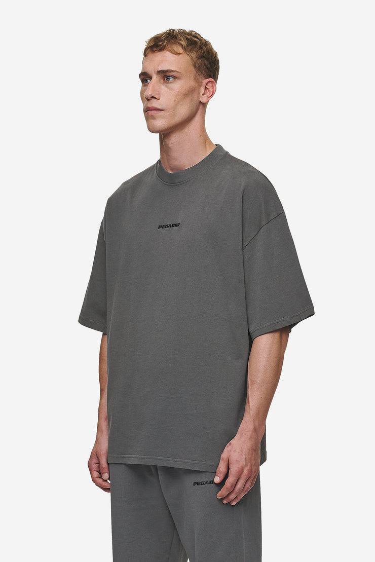 Pegador Logo Boxy Tee Washed Anthracite Sonderangebot der Fabrik