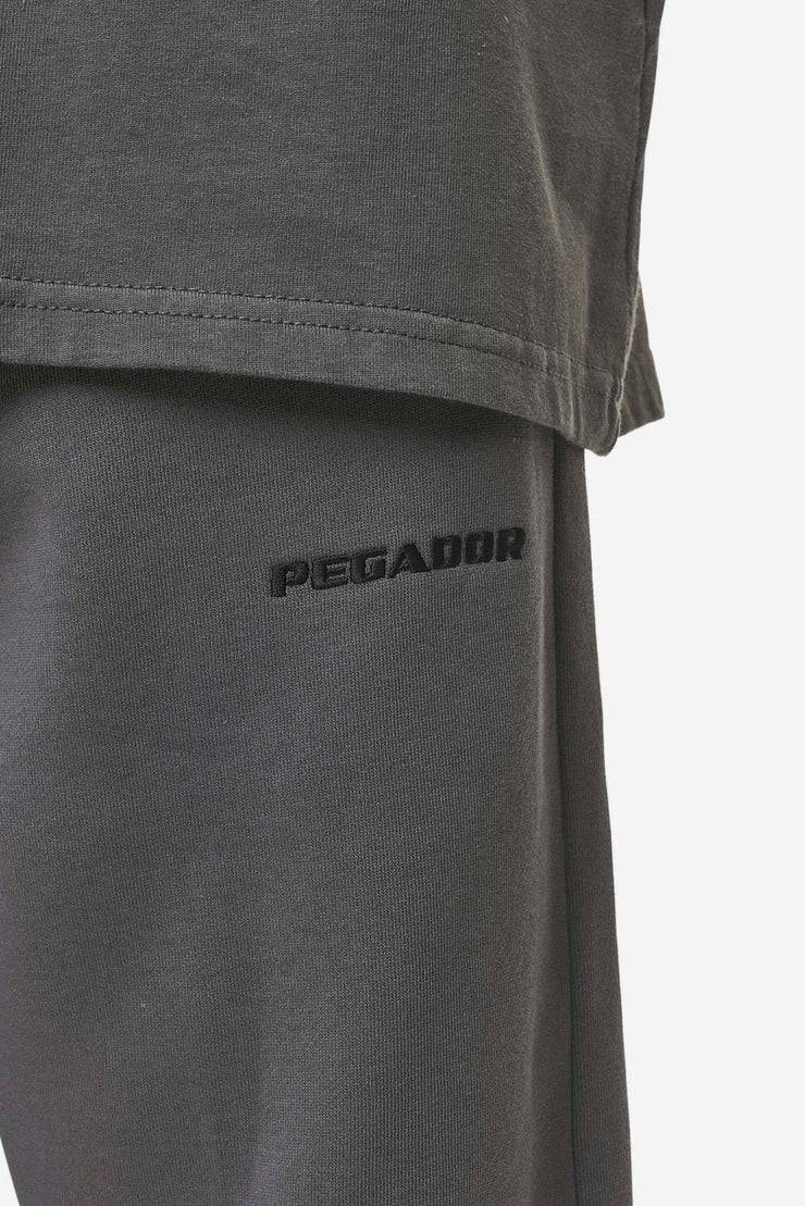Pegador Logo Wide Sweat Pants Washed Anthracite Bis zu 55% Rabatt