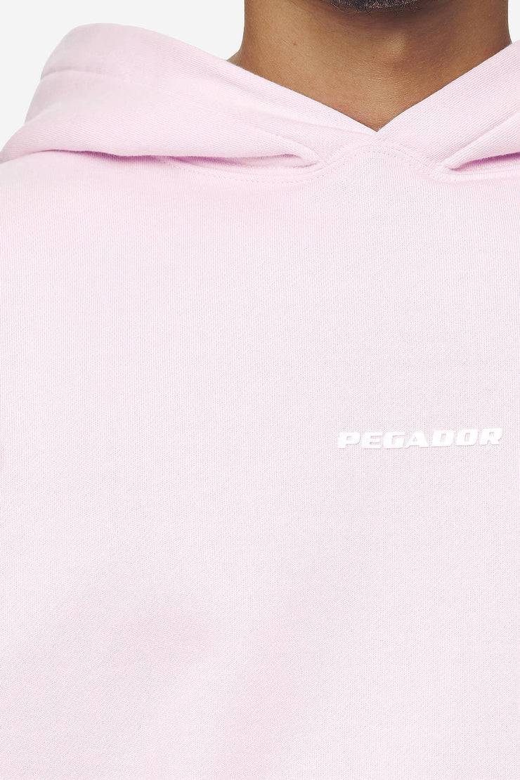 Pegador Logo Boxy Hoodie Washed Bubblegum White Gum 50% Rabatt mit kostenlosem Versand