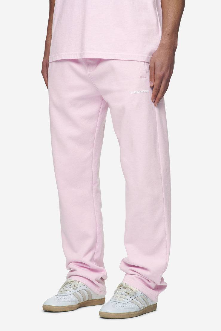 Pegador Logo Wide Sweat Pants Washed Bubblegum White Gum Fabrikladen
