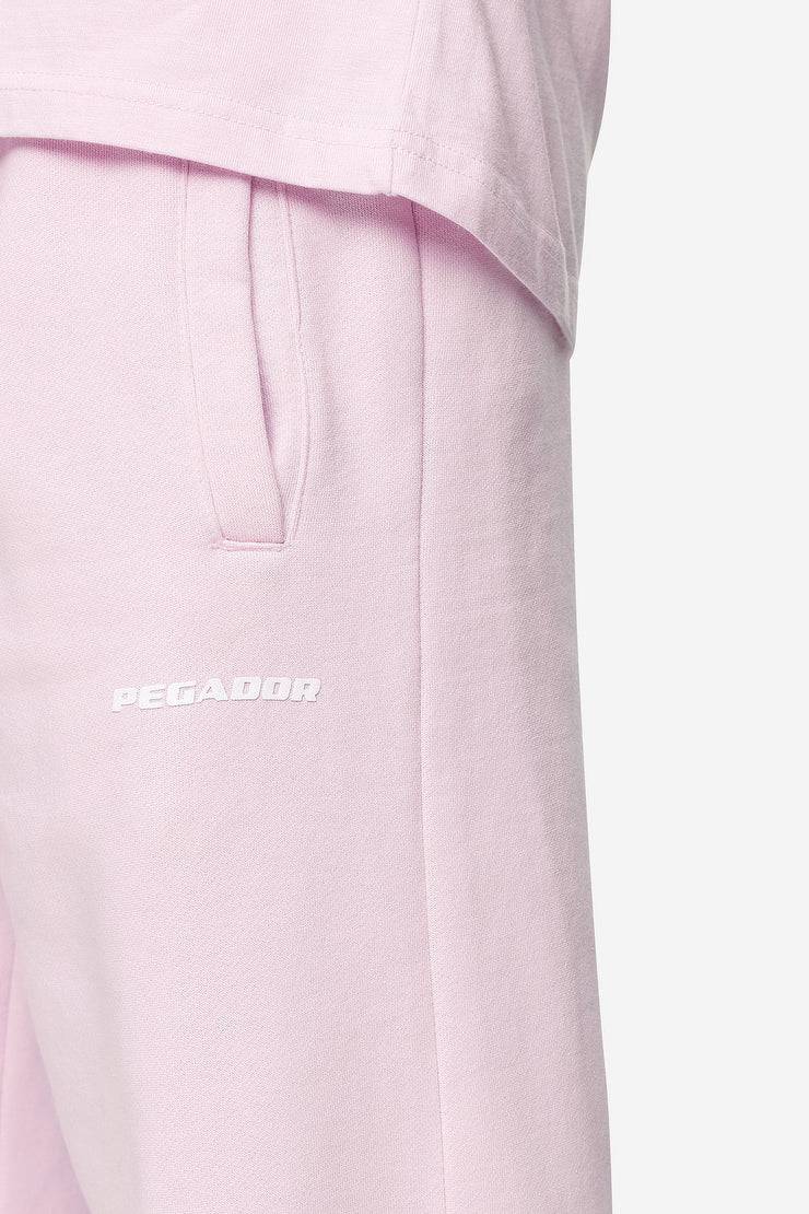 Pegador Logo Wide Sweat Pants Washed Bubblegum White Gum Fabrikladen