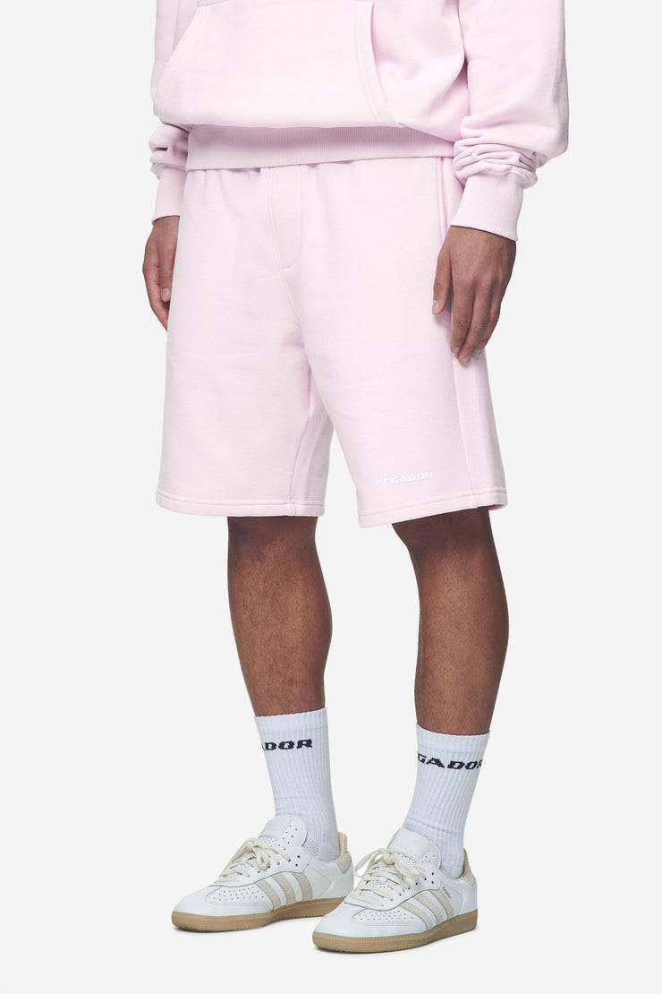 Pegador Logo Heavy Sweat Shorts Washed Bubblegum White Gum Begrenzt auf 3 Tage