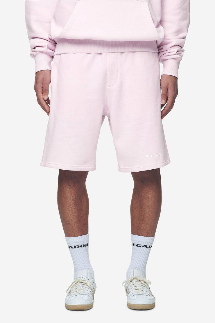 Pegador Logo Heavy Sweat Shorts Washed Bubblegum White Gum Begrenzt auf 3 Tage