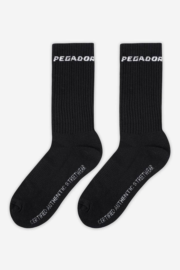 Pegador Certified Side Logo Socks Black White Black Friday Preise