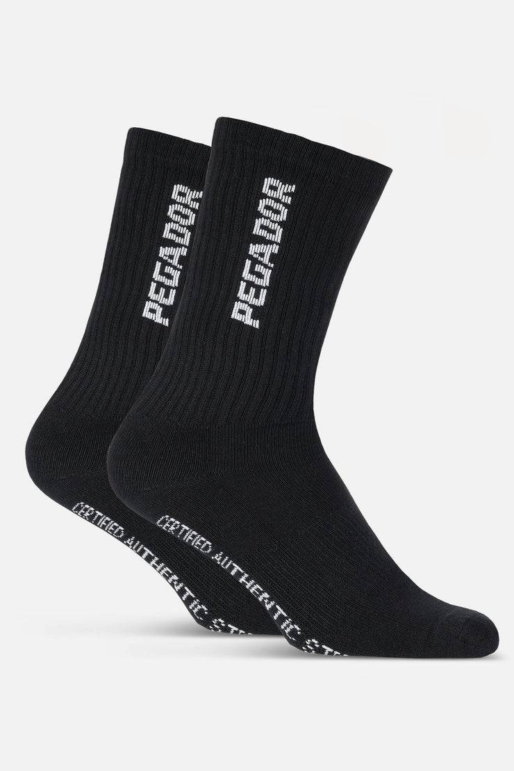 Pegador Certified Cross Logo Socks Black White Im Verkauf