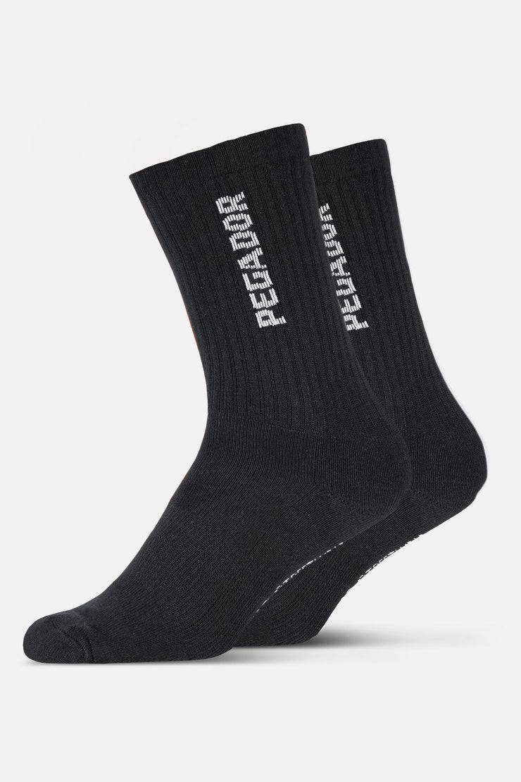 Pegador Certified Cross Logo Socks Black White Im Verkauf