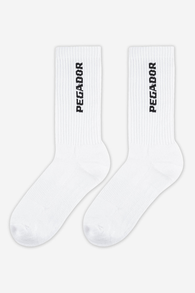 Pegador Cross Logo Socks White Black 2025