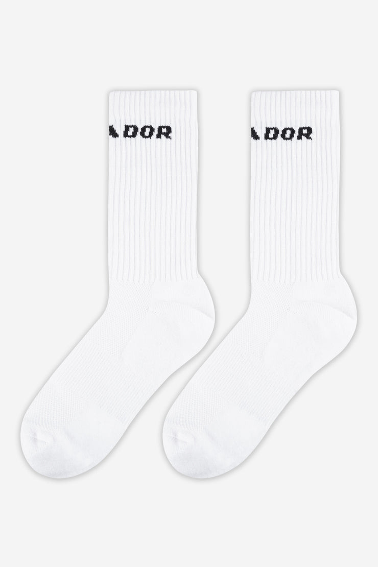 Pegador Logo Socks White Black Outlet