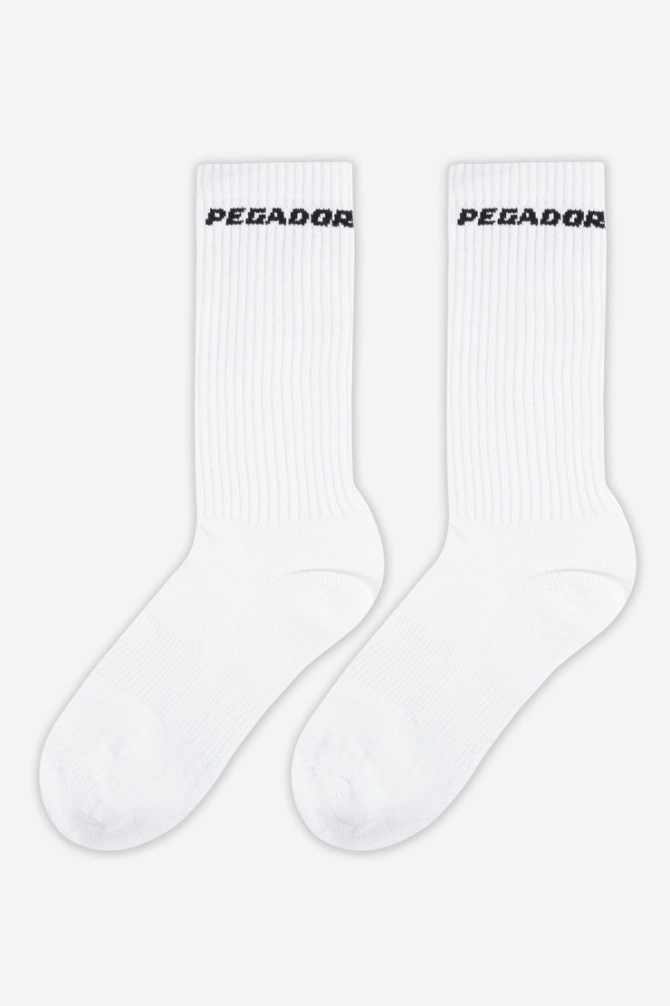Pegador Side Logo Socks White Black Hotsell