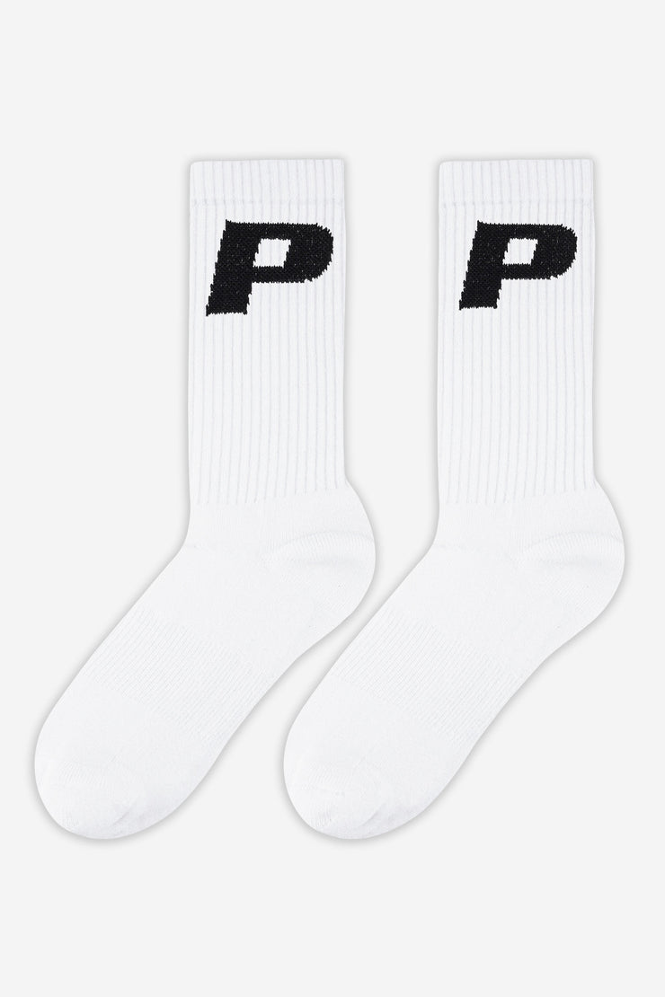 Pegador P Logo Socks White Black im Angebot