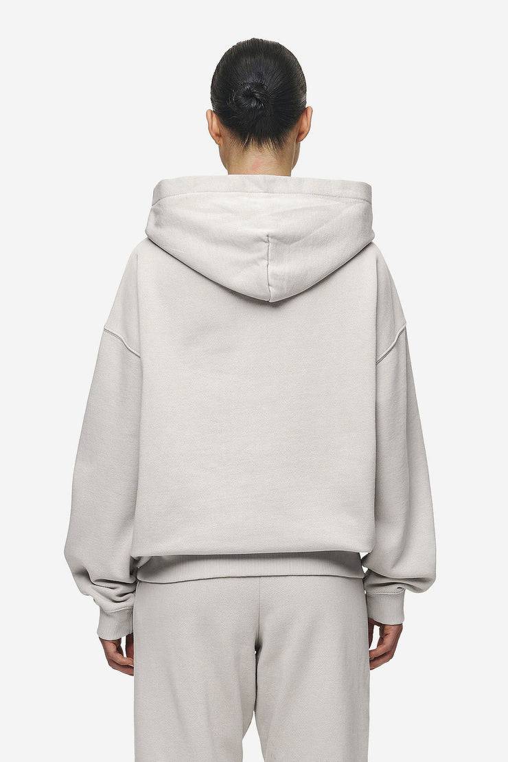 Pegador Clarita Logo Oversized Hoodie Washed Moon Grey Black Gum Schlussverkauf