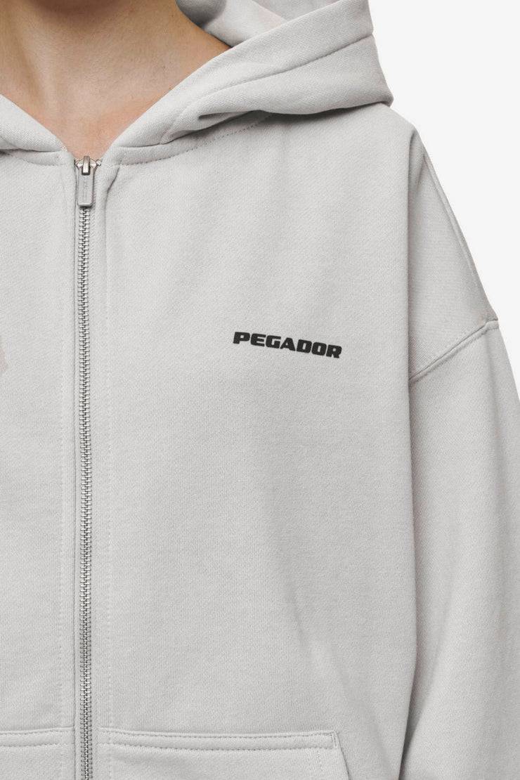 Pegador Clarita Oversized Sweat Jacket Washed Moon Grey Black Gum Günstiger Verkauf