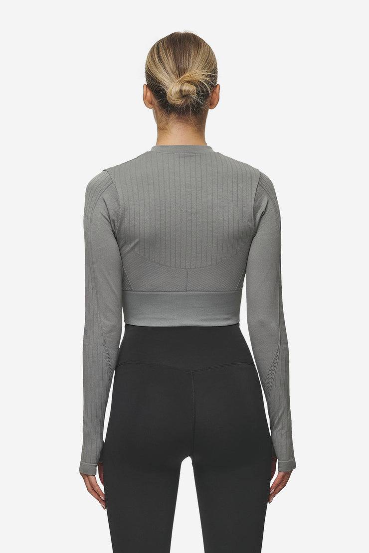 Pegador Telly Rib Longsleeve Washed Deep Grey Fabrik Onlineshop
