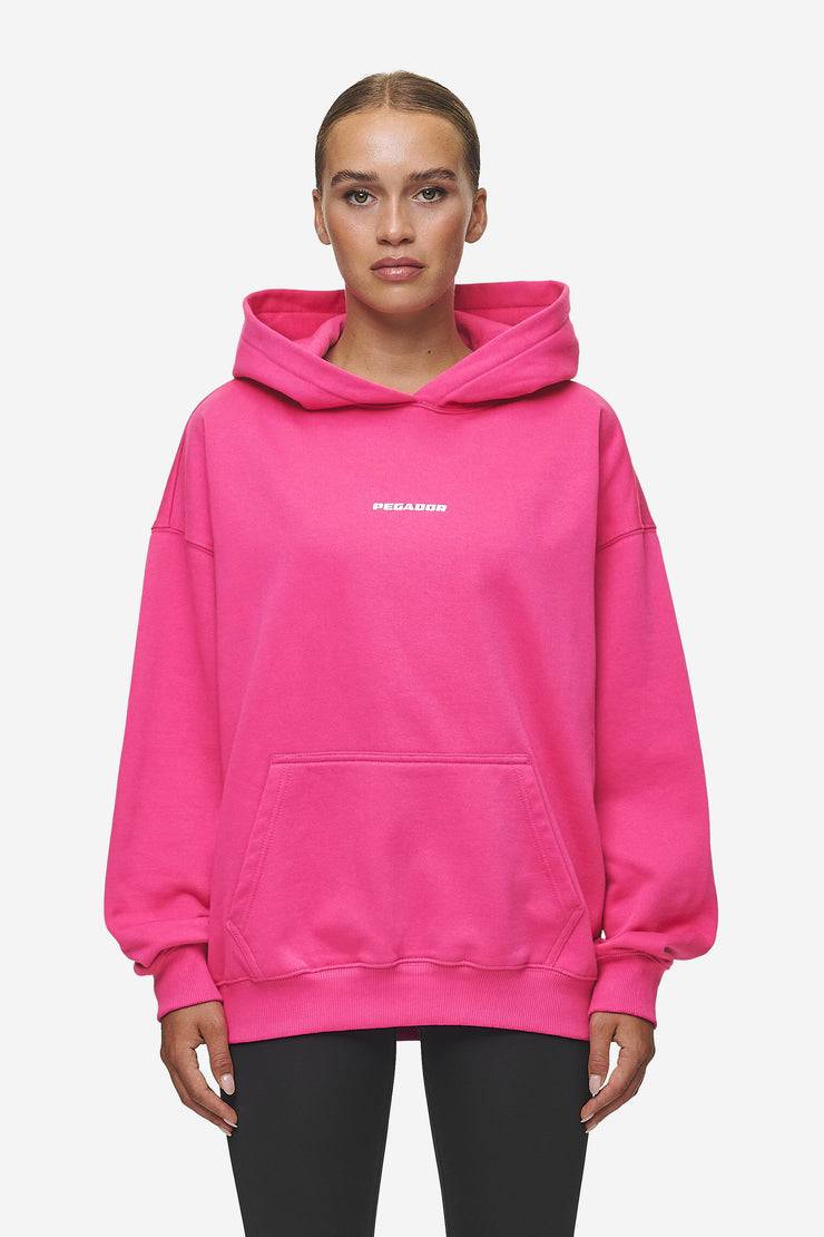 Pegador Clarita Logo Oversized Hoodie Washed Digital Pink White Gum Rabatt