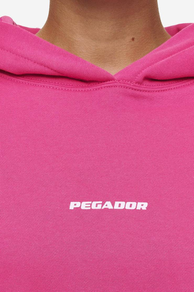 Pegador Clarita Logo Oversized Hoodie Washed Digital Pink White Gum Rabatt
