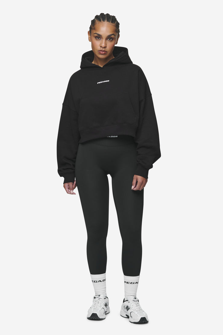 Pegador Salita Oversized Cropped Hoodie Black White Gum Großer Ausverkauf