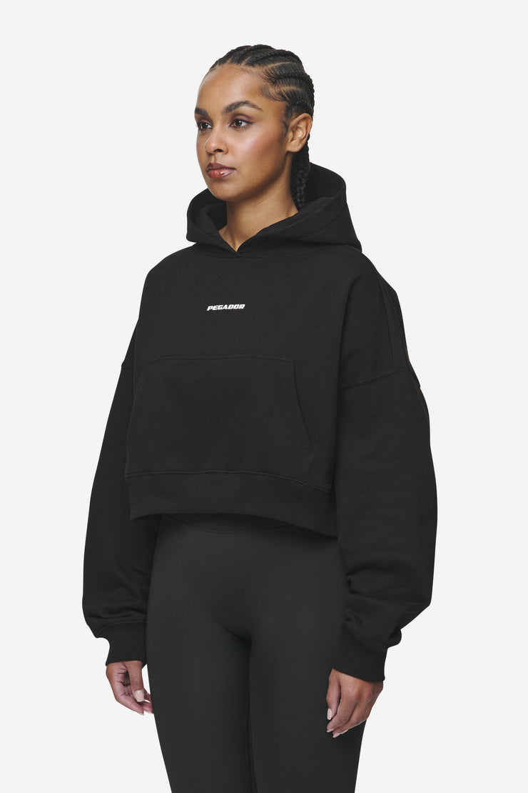 Pegador Salita Oversized Cropped Hoodie Black White Gum Großer Ausverkauf