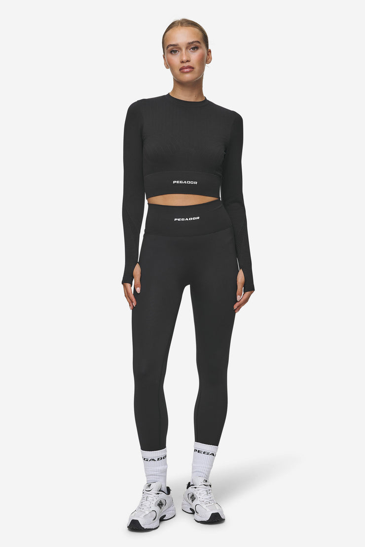Pegador Telly Rib Longsleeve Washed Black Black Friday