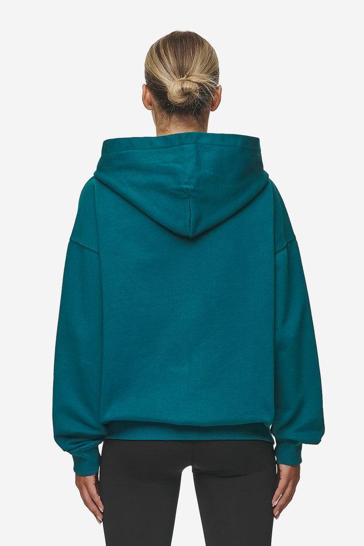 Pegador Clarita Oversized Sweat Jacket Washed Urban Turquoise Black Gum Lagerräumung