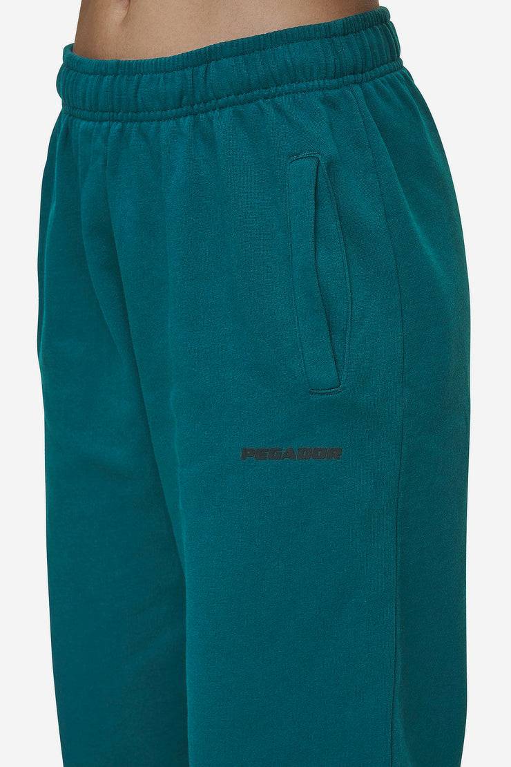 Pegador Villa High Waisted Sweat Pants Washed Urban Turquoise Black Gum Heißer Verkauf