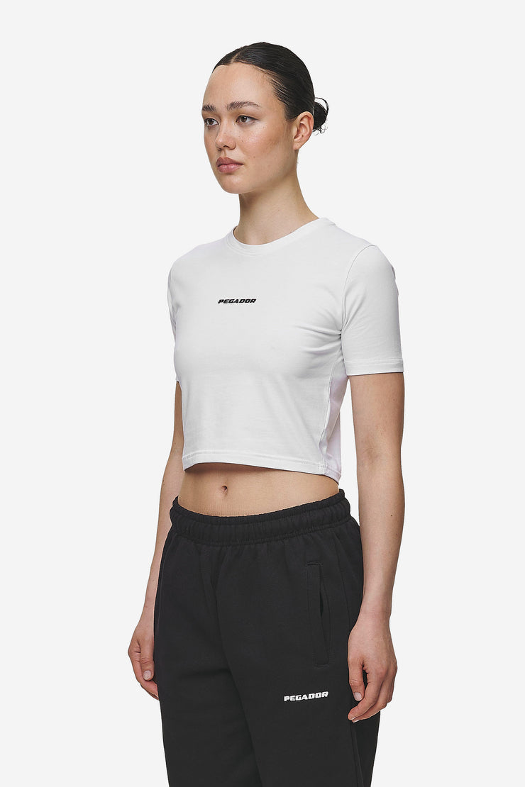 Pegador Ines Cropped Baby Tee White Black Gum Blitzangebot