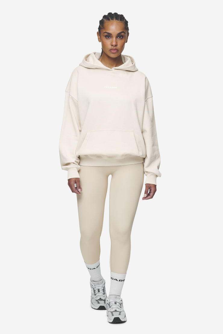 Pegador Clarita Logo Oversized Hoodie Washed Coast Sand White Gum Große Rabatte