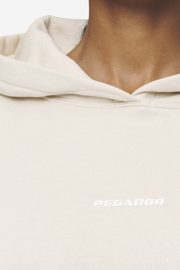Pegador Clarita Logo Oversized Hoodie Washed Coast Sand White Gum Große Rabatte