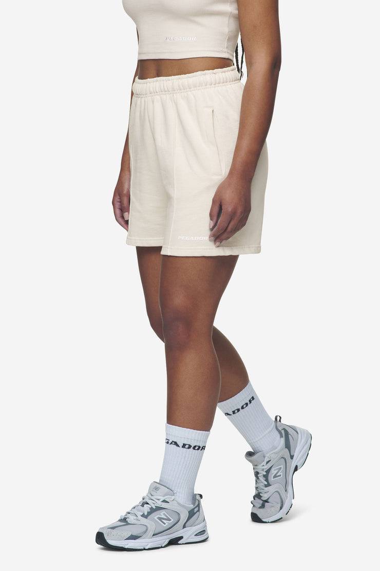 Pegador Sully High Waisted Shorts Washed Coast Sand White Gum Bestseller