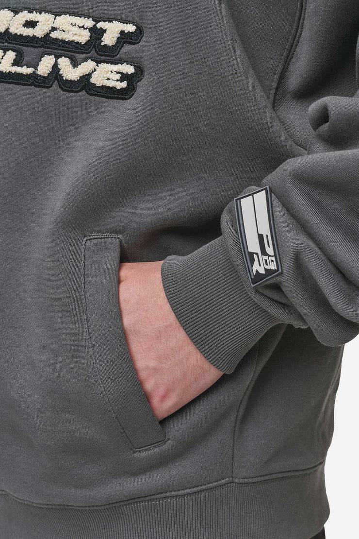 Pegador Hogan Boxy Sweat Jacket Washed Anthracite Letzte 2 Tage