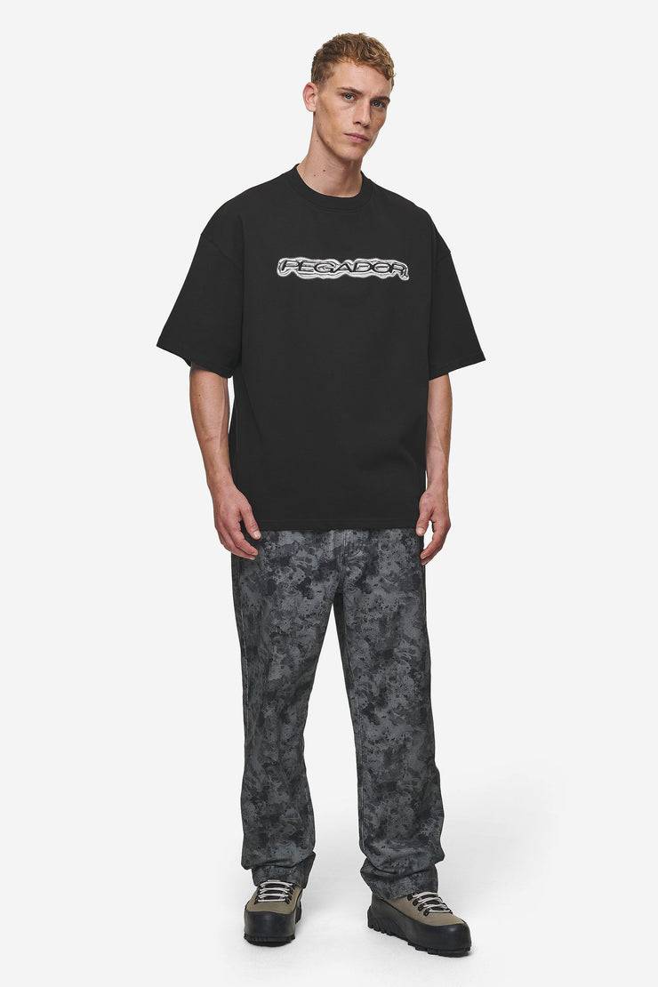 Pegador Baxter Boxy Tee Washed Black Nur für heute