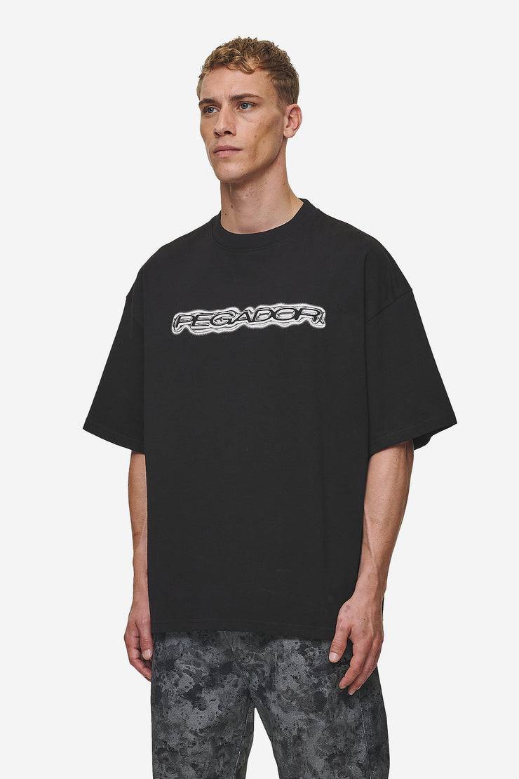 Pegador Baxter Boxy Tee Washed Black Nur für heute