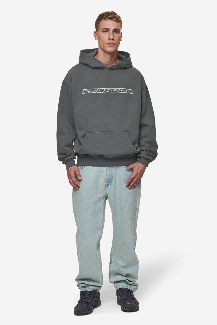 Pegador Alden Oversized Hoodie Washed Anthracite Sonderangebot der Fabrik