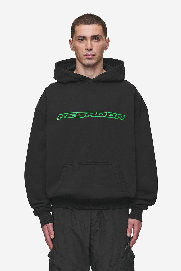 Pegador Alden Oversized Hoodie Washed Black Vierteljährliche Förderung
