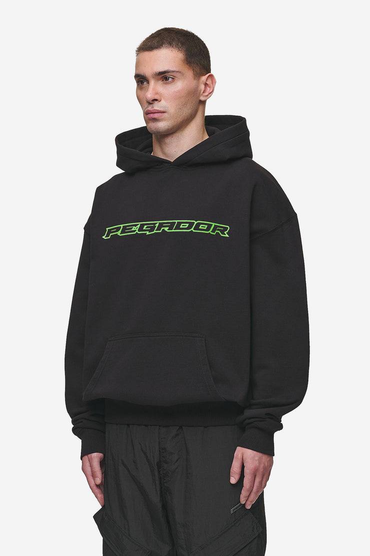 Pegador Alden Oversized Hoodie Washed Black Vierteljährliche Förderung