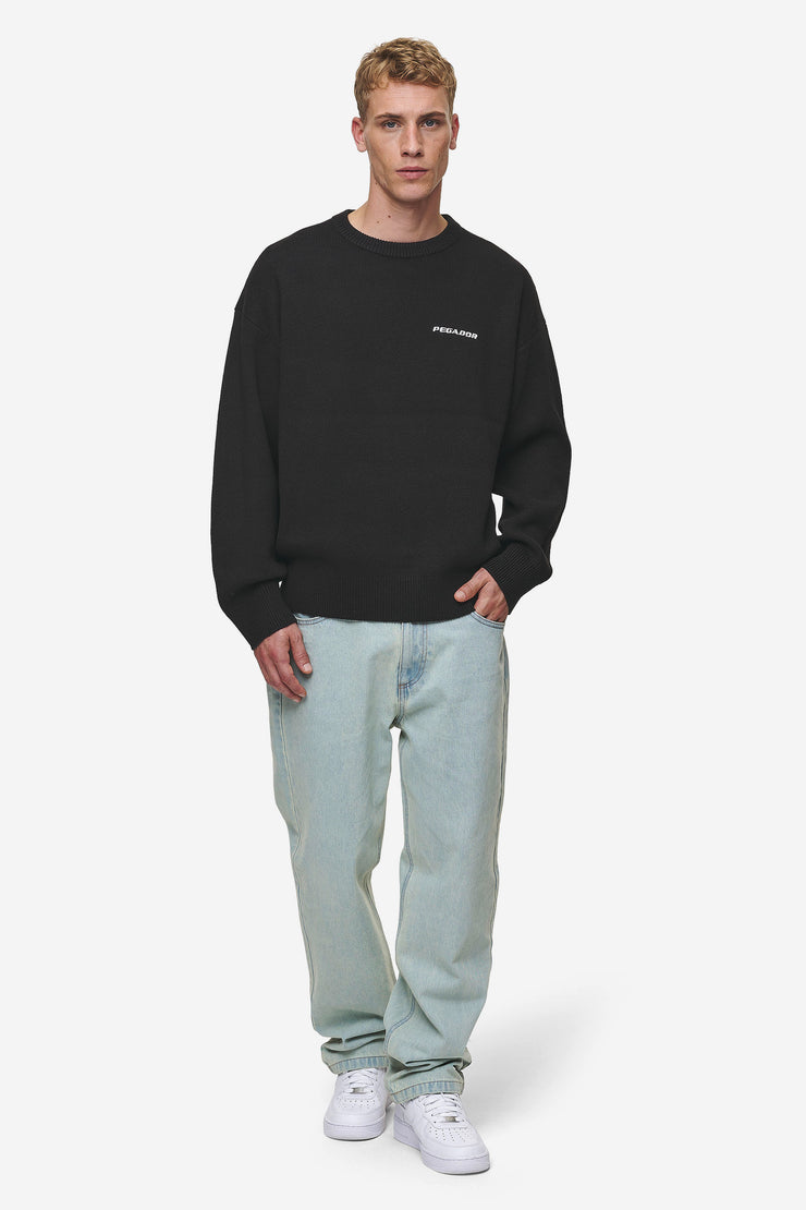 Pegador Logo Oversized Knit Sweater Black Discount Store für neue Produkte