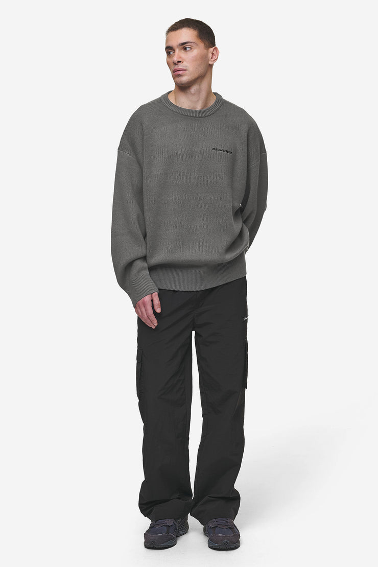 Pegador Logo Oversized Knit Sweater Anthracite Nur noch ein Tag übrig