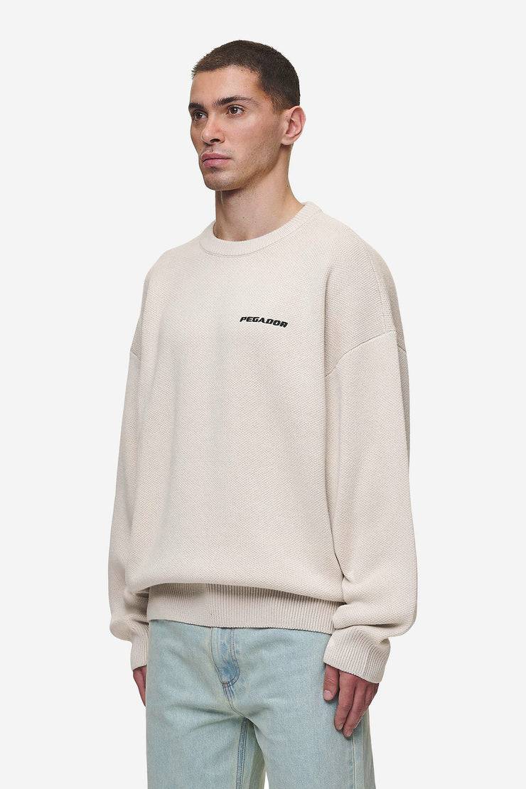 Pegador Logo Oversized Knit Sweater Light Beige Super Rabatt