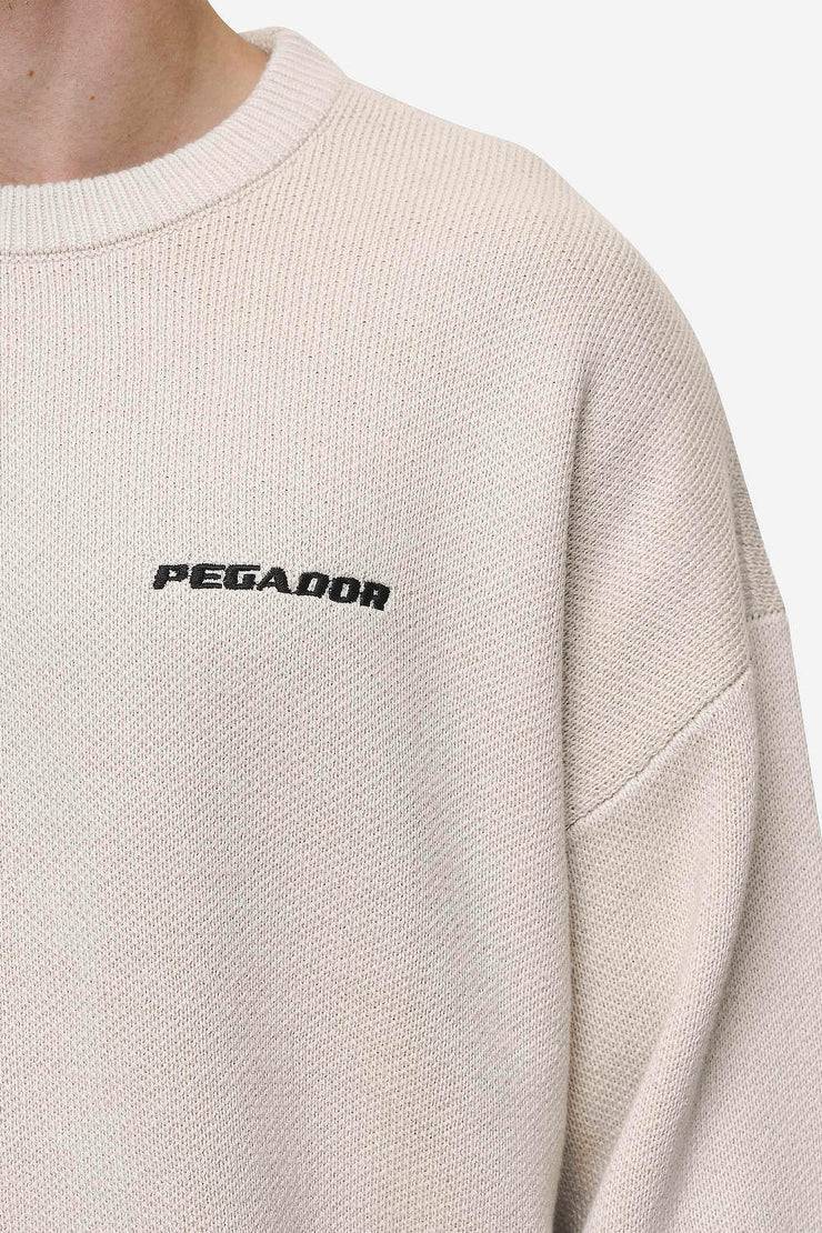 Pegador Logo Oversized Knit Sweater Light Beige Super Rabatt