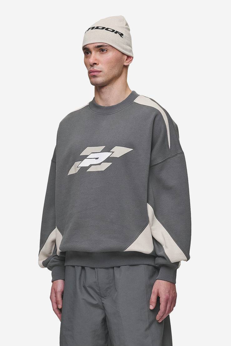 Pegador Slick Boxy Sweater Washed Anthracite Begrenzt auf 3 Tage