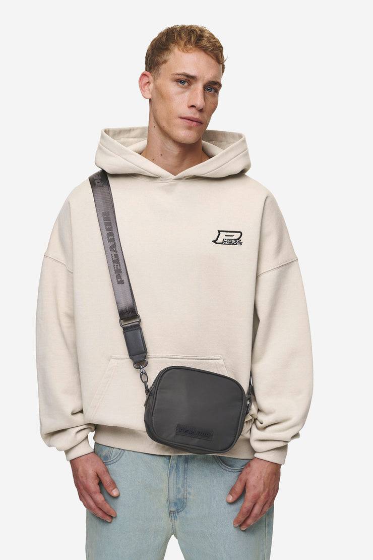 Pegador Rubber Logo Patch Nylon Shoulder Strap Bag Anthracite 50% Rabatt für begrenzte Zeit