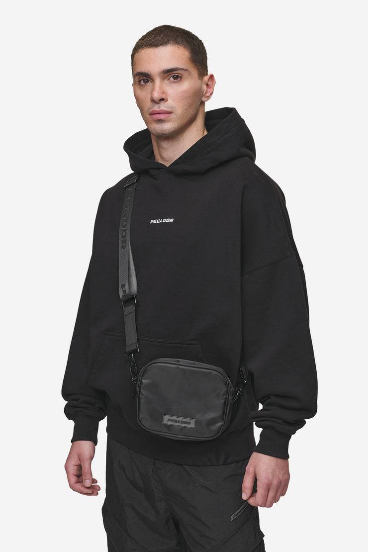 Pegador Rubber Logo Patch Nylon Shoulder Strap Bag Black Rabatte dieses Monats