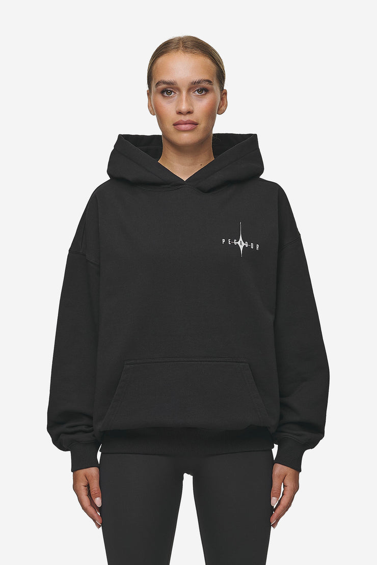 Pegador Nena Oversized Hoodie Washed Black Blitzverkäufe